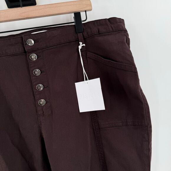 Pistola Jeans SZ 20W Java Brown High Rise Ankle Skinny NWT Button Fly Plus Curvy - Picture 11 of 16